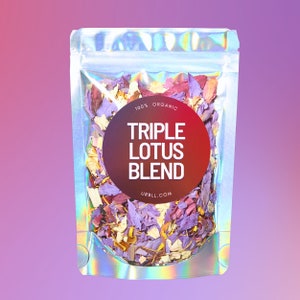 Triple Lotus Tea • Egyptian Blue + Sacred White + Red Lotus • Powerful 100% Organic Herbal Tea