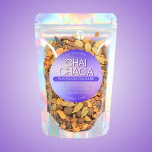 Chá de cogumelo Chaga Chai • Vegano, sem aditivos, sem pesticidas, ervas sem produtos químicos • Chá de cogumelo Chaga selvagem • Saúde e bem-estar