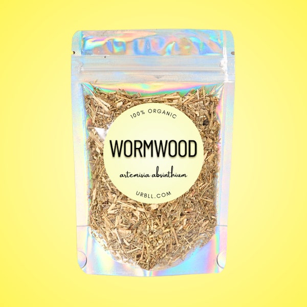 Wormwood Organic Herb • Artemisia absinthium •  100% Organic Dried Herb • No Additives or Preservatives