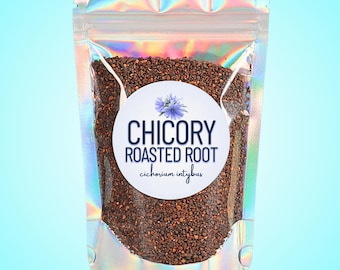 Roasted Chicory Root • Cichorium intybus • All-Natural Coffee Alternative • Caffeine-Free • Zero Additives or Preservatives
