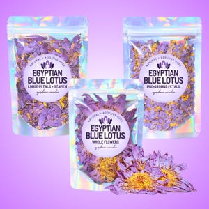 Premium “Purple Thai” Egyptian Blue Lotus • Authentic Nymphaea caerulea • Zero Additives • Pesticide-Free • Eco-Friendly Botanical Herb