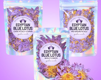 Premium “Purple Thai” Egyptian Blue Lotus • Authentic Nymphaea caerulea • Zero Additives • Pesticide-Free • Eco-Friendly Botanical Herb