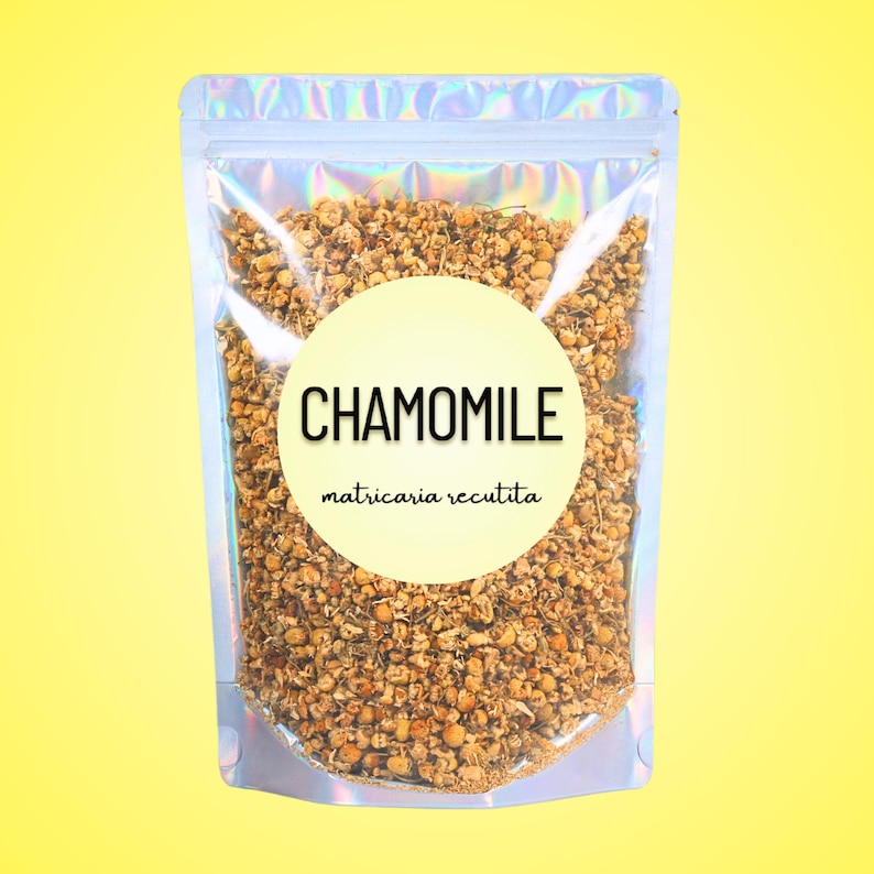 German Chamomile Flower • Matricaria recutita • Dried Chamomile Herb for Tea, Bath, or Blends • Loose Leaf Herbal Tea • All-Natural image 1
