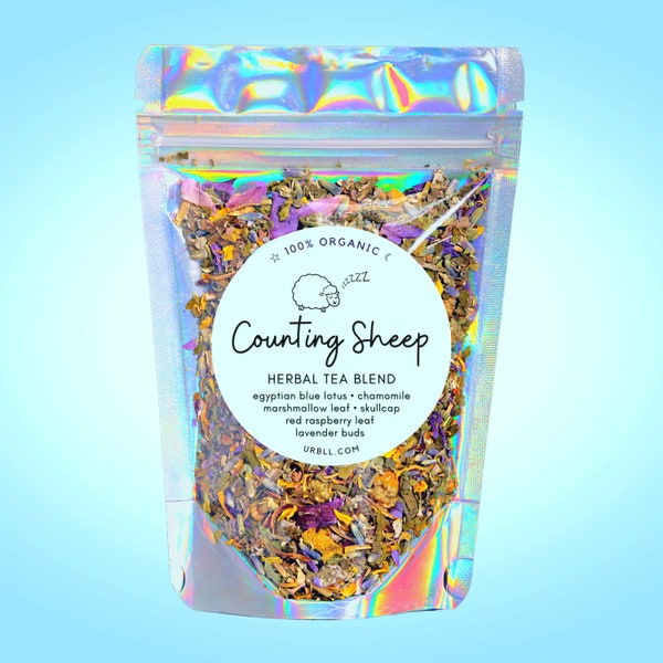 Counting Sheep Herbal TEA Blend • Sleepy Organic Herbal Blend • 100% Organic • Vegan • Pesticide-Free • Restful Night • Natural Sleep Tea