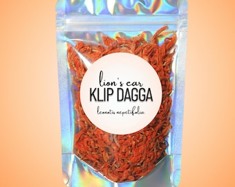 Klip Dagga ""Lion's Ohr"" Blumenblätter • Leonotis nepetifolia • Ganz-Natürlich • Erhebendes Kraut für Rituale und Zeremonien."