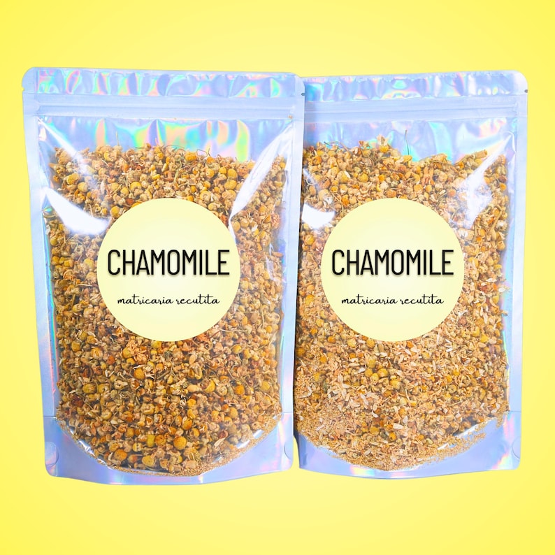 German Chamomile Flower • Matricaria recutita • Dried Chamomile Herb for Tea, Bath, or Blends • Loose Leaf Herbal Tea • All-Natural image 2