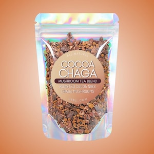 Chá de cogumelo chaga com cacau • Vegano, sem aditivos, sem pesticidas, sem produtos químicos • Ervas • Cogumelo chaga selvagem • Chá de chocolate