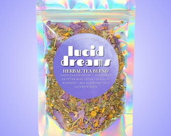 Lucid Dreams Tea • Dream-Inspired Ritual Herbal Tea • All-Natural Botanical Blend • Vegan • Apothecary Style