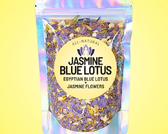 Jasmine Blue Lotus Tea • All-Natural Floral Herbal Blend • Ritual Botanical Tea