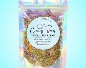 Counting Sheep Tea • Ritual Herbal Tea Blend • All-Natural Botanical Ingredients • Caffeine-Free • Additive-Free • Apothecary Style