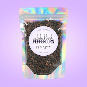 Black Peppercorn • All-Natural Dried Berry Spice • Piper nigrum • All-Natural • Culinary-Grade • Pesticide-Free • Additive-Free