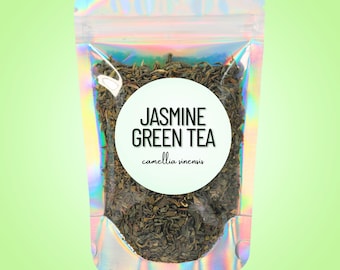 Jasmine Green Tea • All-Natural Loose-Leaf Herb • Chinese Camellia Sinensis • Health & Wellness Herb • Ritual Tea • Tea Ceremony