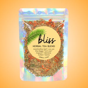 Bliss Herbal Tea • All-Natural Blend • Light, Uplifting & Grounding Meditative Blend • All-Natural Vegan Herbs • Ceremonial + Ritual Blend