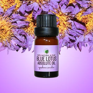 Egyptian Blue Lotus Absolute Oil • Hexane-Free Pure Floral Extract • Natural Perfume Oil • Nymphaea caerulea • Sacred Aroma Oil