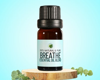 Breathe Essential Oil Blend: Eucalyptus, Cypress & Peppermint Diffuser Aroma