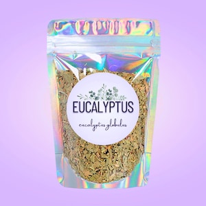 Gedroogde eucalyptusbladeren • Heel kruid voor thee, bad of stomen • Natuurlijk botanisch • Aromatisch los blad • Apothekerskruid • Bulk eucalyptus