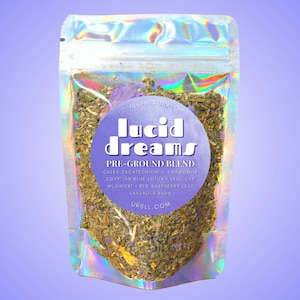 Lucid Dreams Pre-Ground Herbal Blend • Dreamtime Herbs • All-Natural Nighttime Tea Blend • Vegan • Botanical Ceremonial Ritual Mix