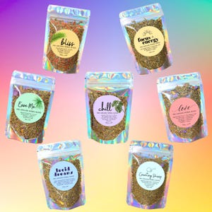 Sampler • 7 Pre-Ground Herbal Blends for Every Mood or Occasion • All-Natural • Zero Additives • Meditation Herbs • Ritual • Ceremony Blends
