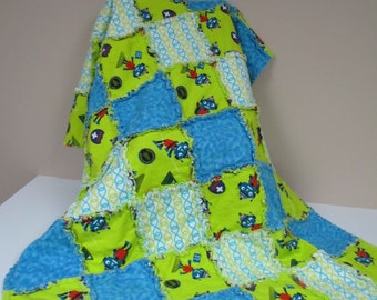 Handmade Baby Robot Rescue Man Rag Quilt C-94