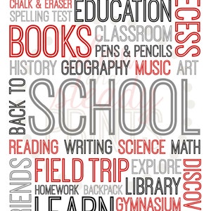School Subway Art DIGITAL DOWNLOAD Printable School Art - Etsy
