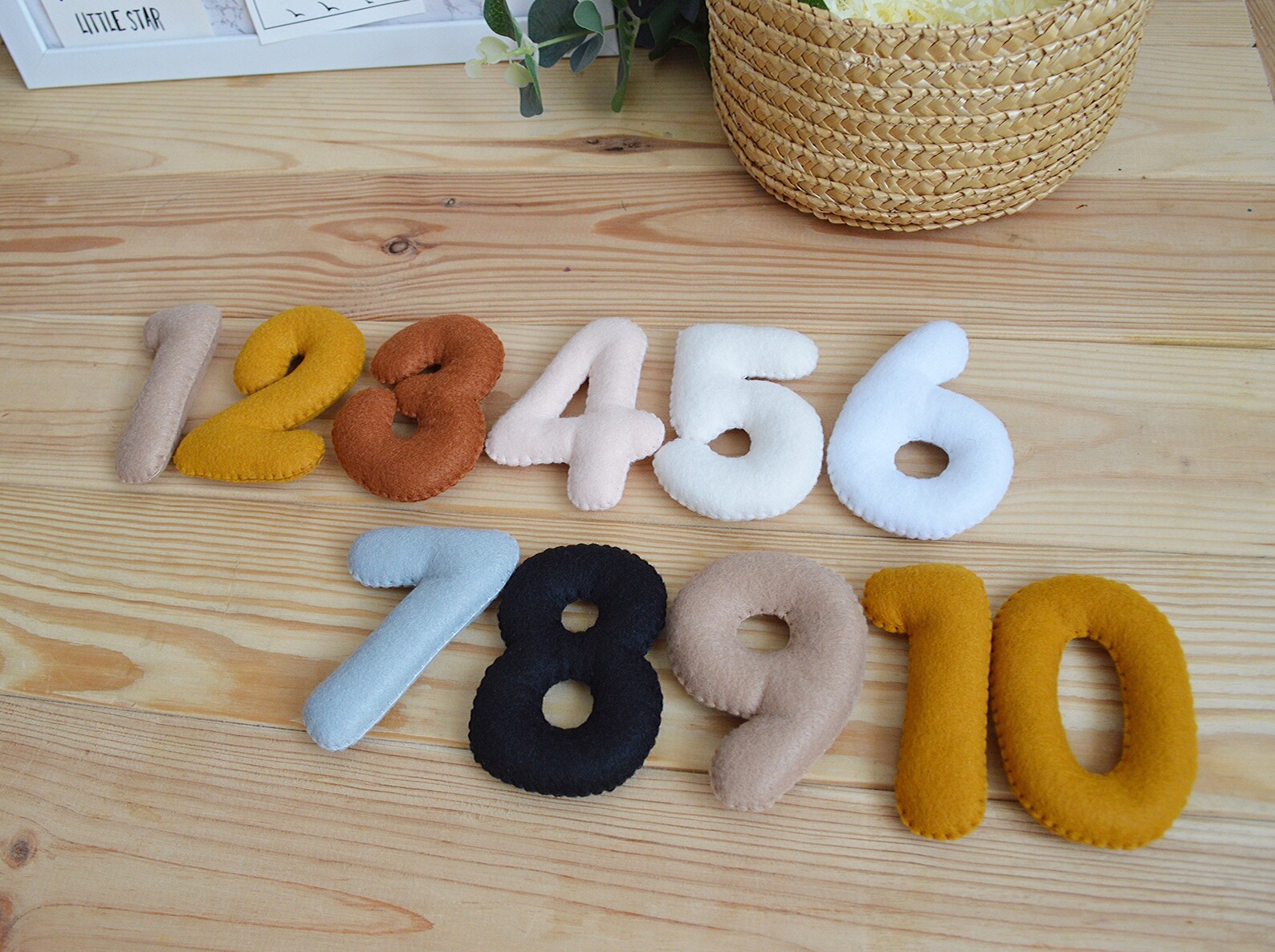 Colorful Felt Numbers Felt Numbers Felt Numbers 110 Etsy