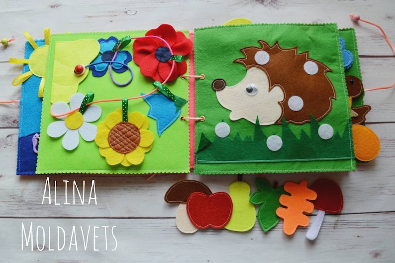 Learning Activity Busy Book Educational Gift Quiet Book Page Quiet Book Christmas Gifts Felt Books Birthday Personalized
