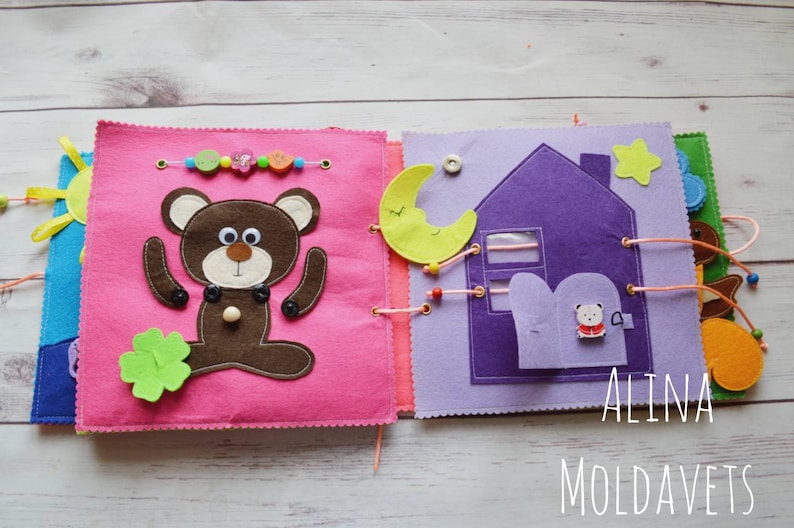 Learning Activity Busy Book Educational Gift Quiet Book Page Quiet Book Christmas Gifts Felt Books Birthday Personalized
