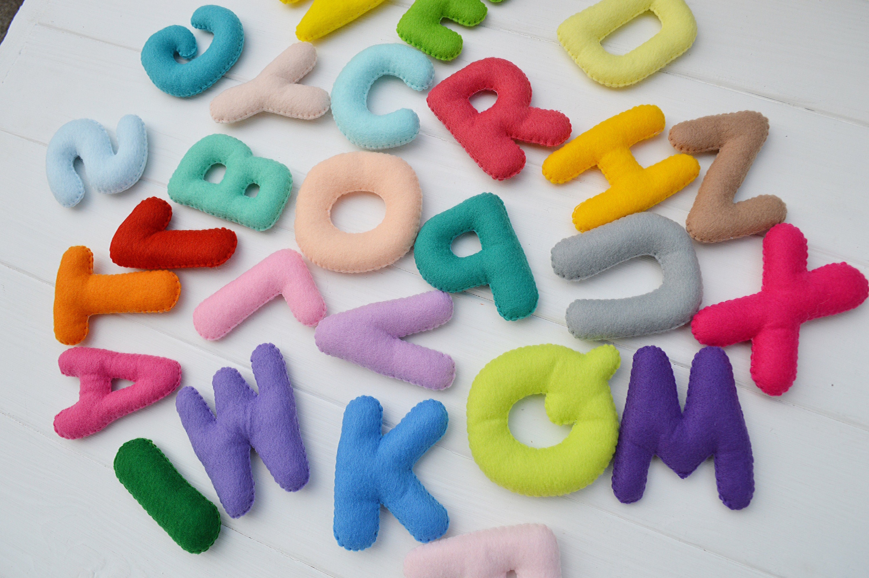 Felt Alphabet Felt Letters Felt Abc Stuffed Felt Letters Etsy