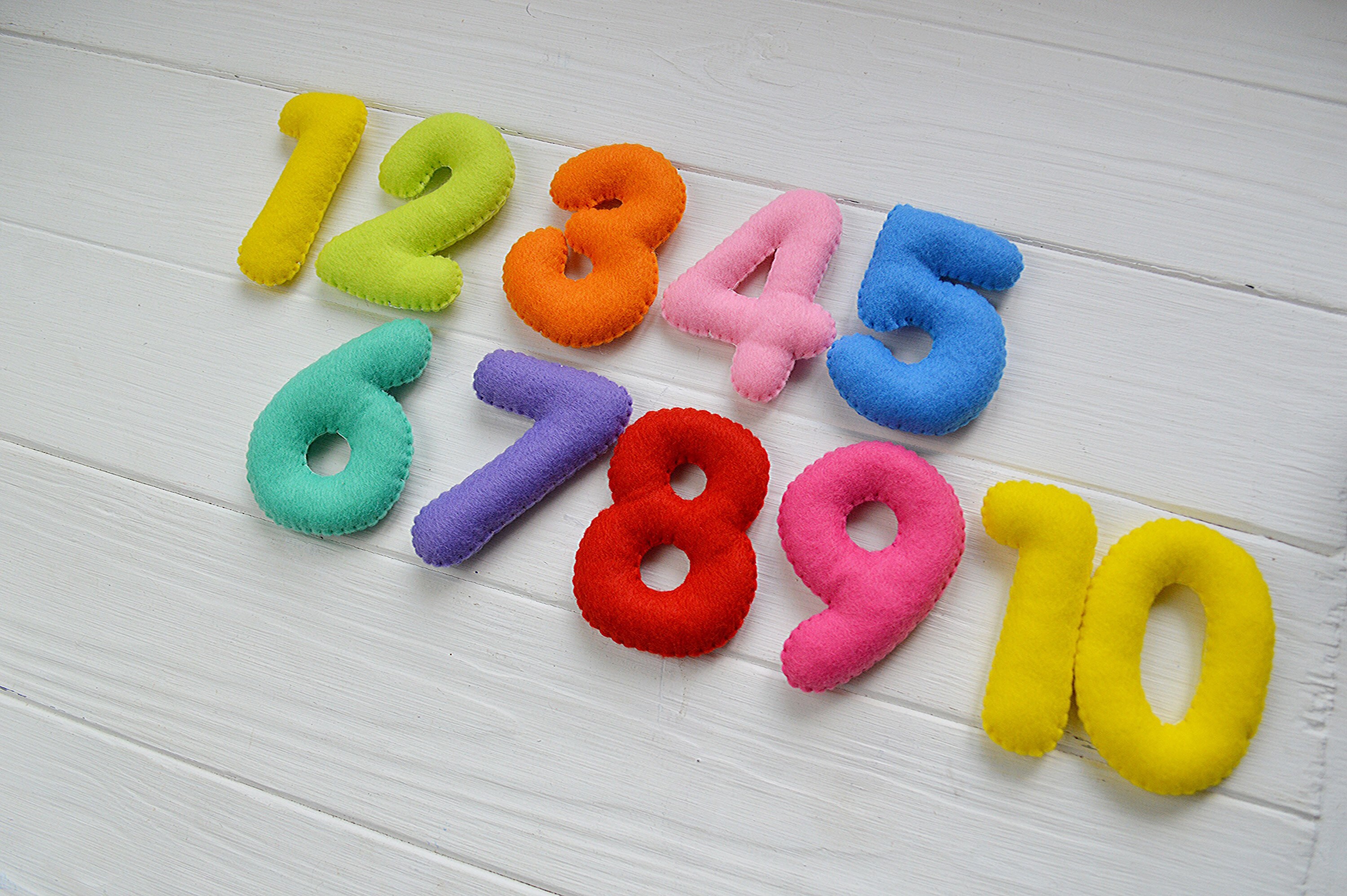 Colorful Felt numbers felt numbers felt numbers 1-10 | Etsy
