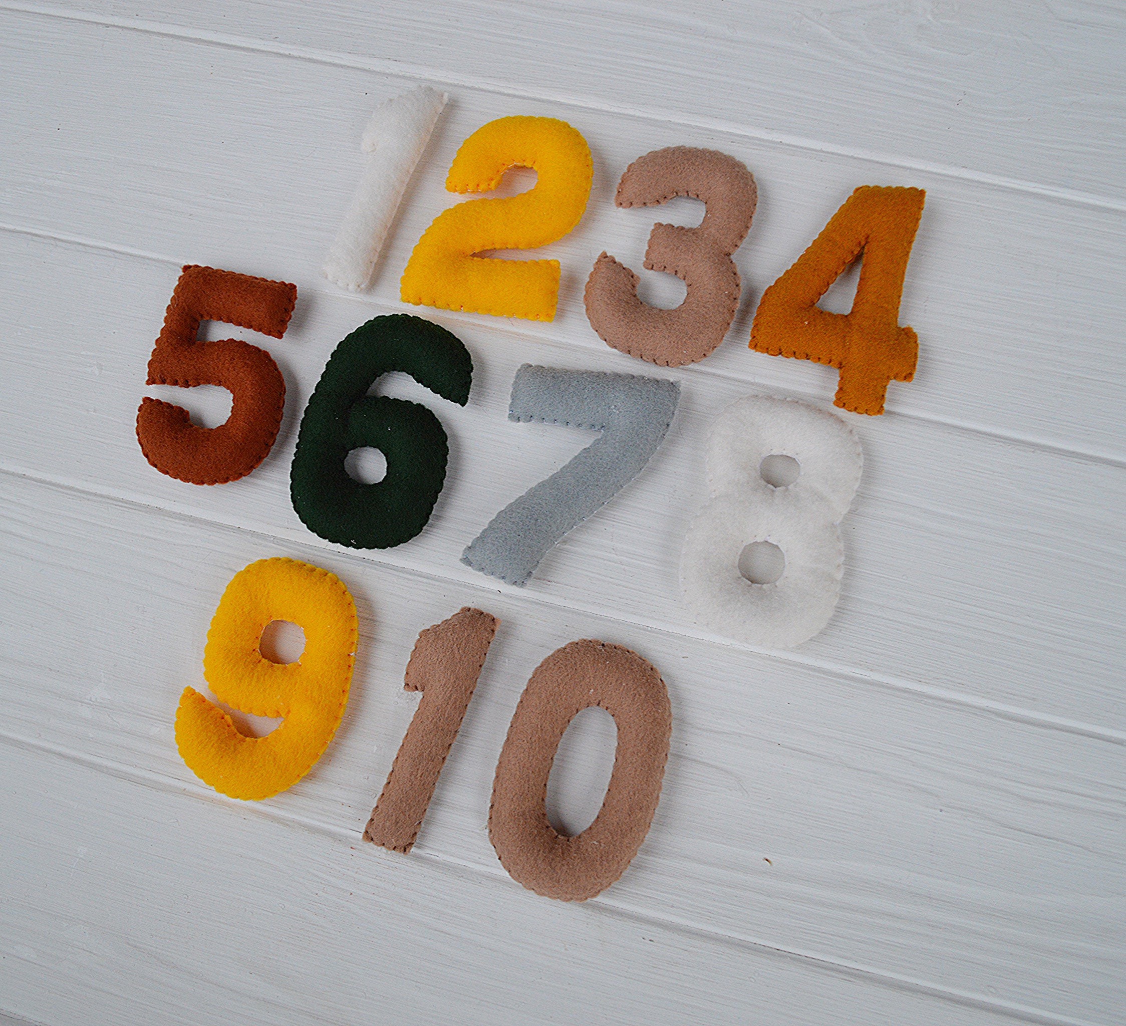 Colorful Felt Numbers Felt Numbers Felt Numbers 110 Etsy