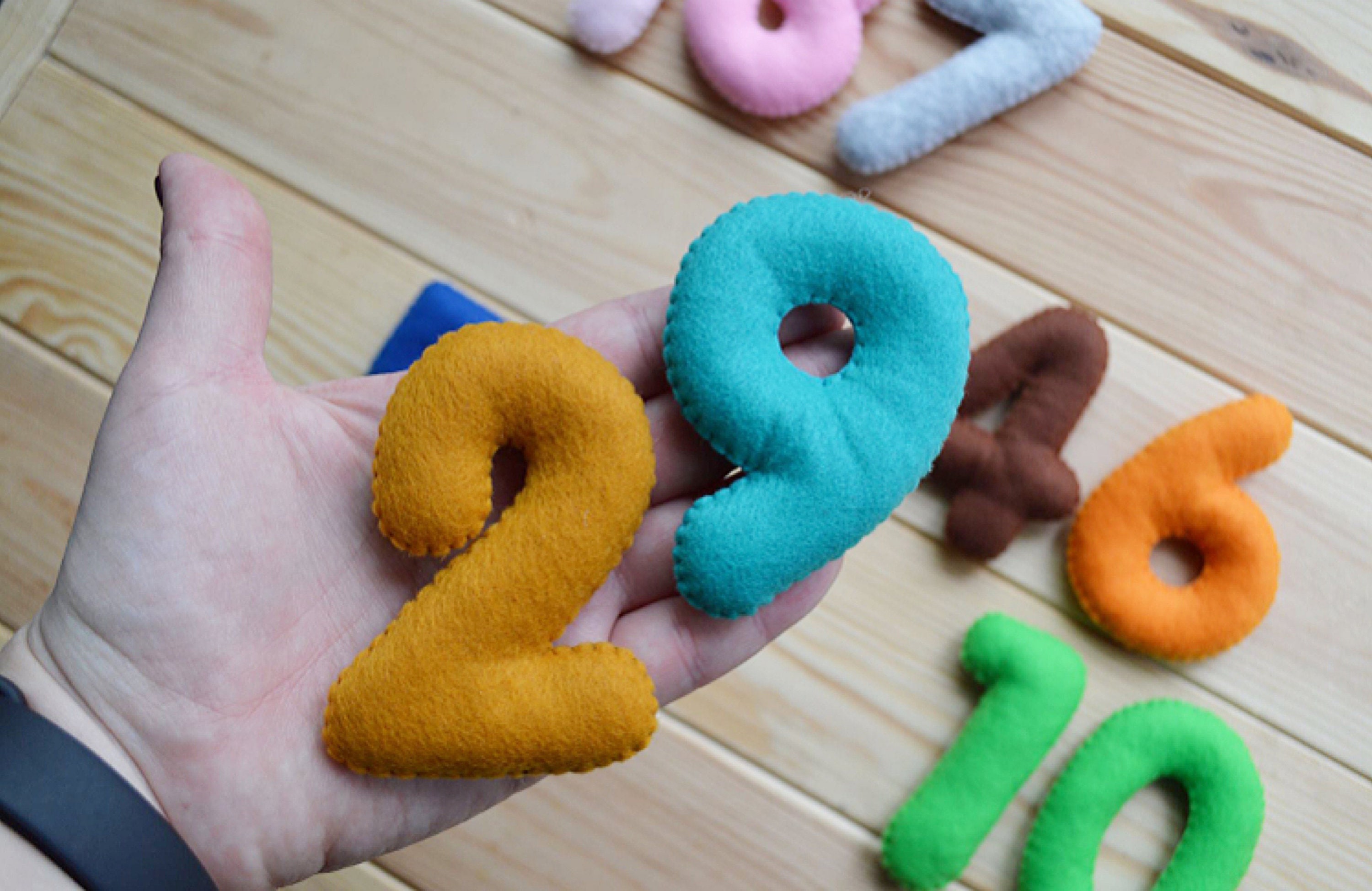 Colorful Felt numbers felt numbers felt numbers 010 Etsy