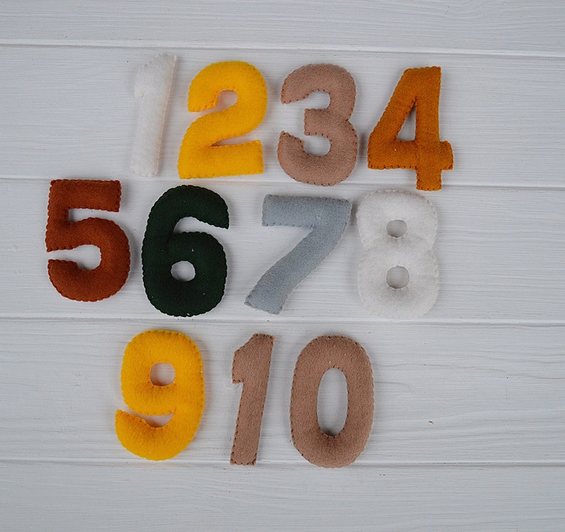 Colorful Felt Numbers Felt Numbers Felt Numbers 110 Etsy