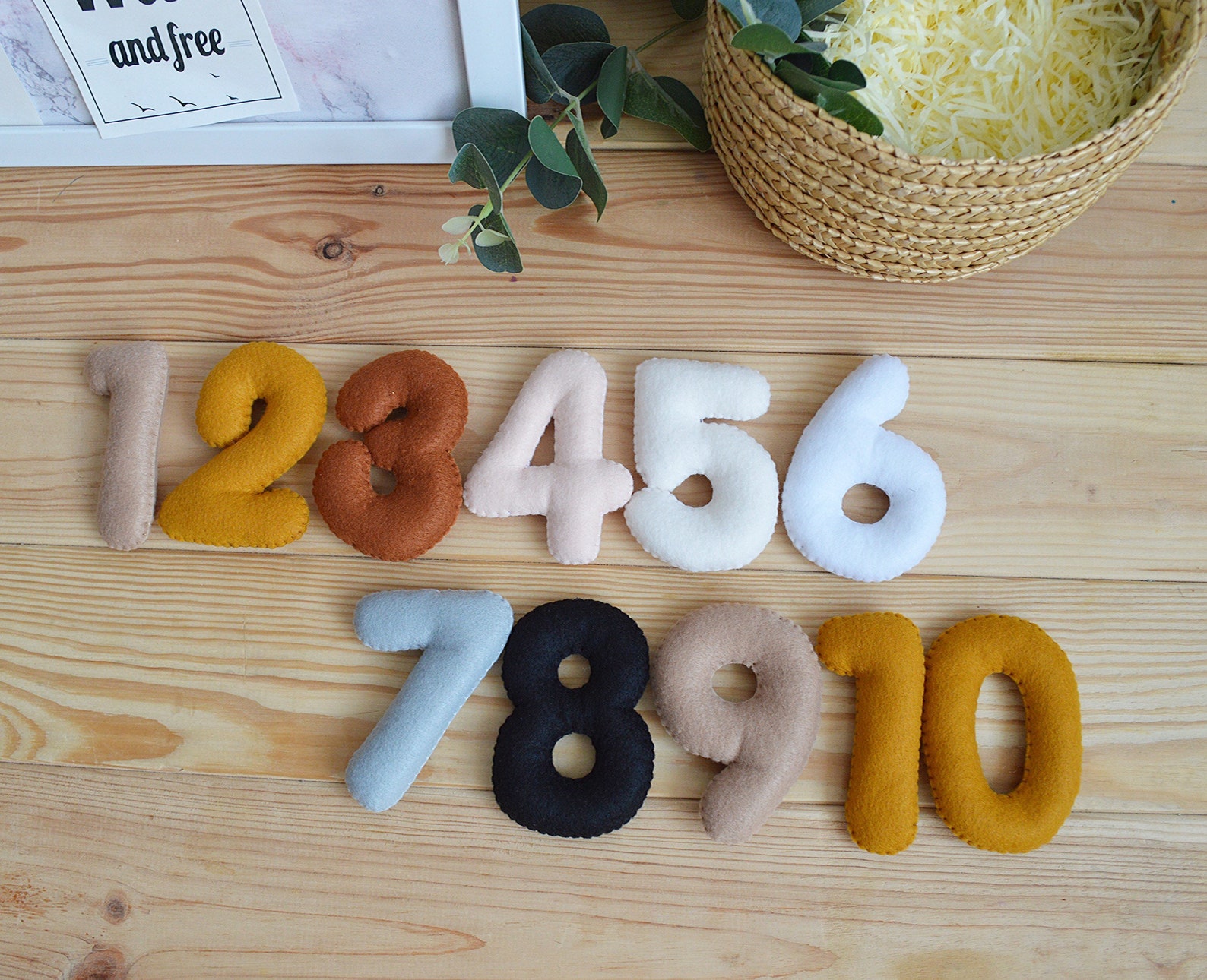 Colorful Felt Numbers Felt Numbers Felt Numbers 110 Etsy