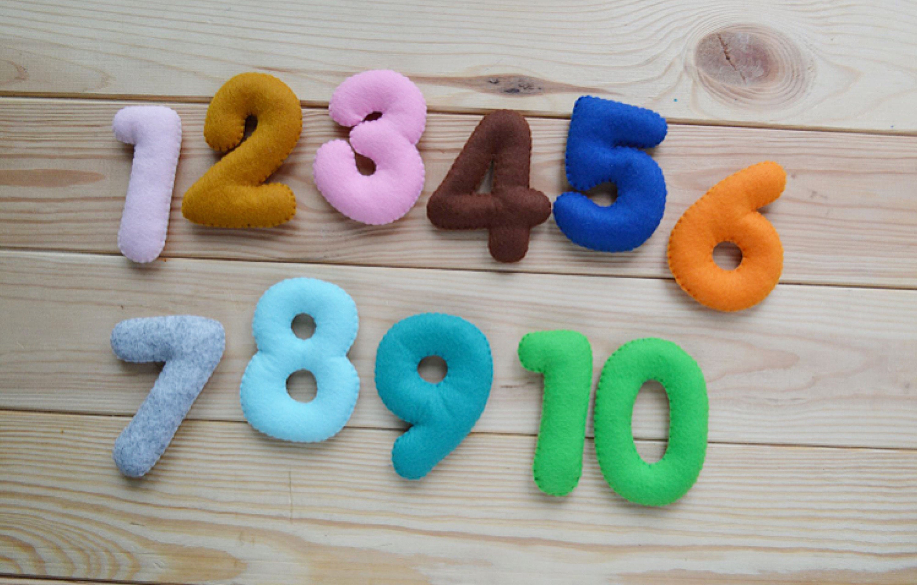 Colorful Felt numbers felt numbers felt numbers 010 Etsy