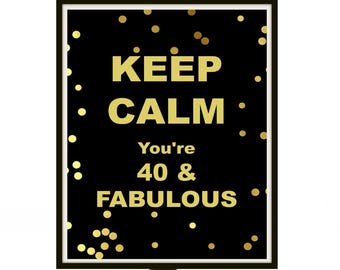Señales de fiesta de cumpleaños número 40, Señales de cumpleaños de 1983, Regalo de cumpleaños 40, 40 decoraciones de cumpleaños, Fabuloso a los 40, 40 años, 40a fiesta IMPRIMIBLE