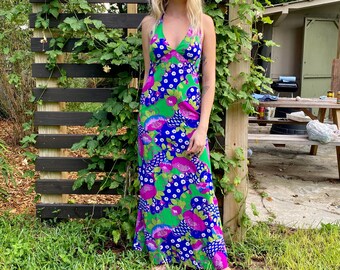 Hawaii Nei 1970s Halter Dress - Etsy