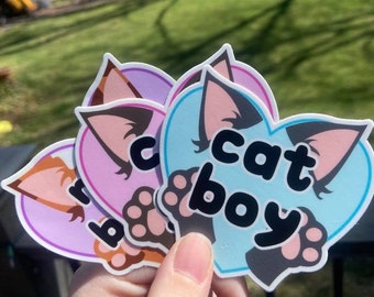 Catboy / Catgirl / Nyanbinary 3" Vinyl Stickers