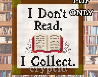 Book Hoarder - Cross Stitch Pattern - PDF ONLY