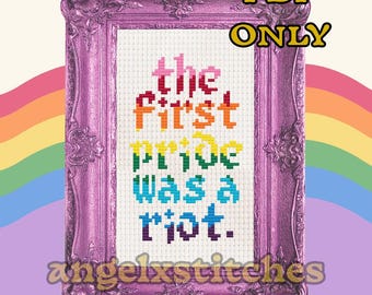 The First Pride - Queer Cross Stitch Pattern + Any Flag! - PDF ONLY