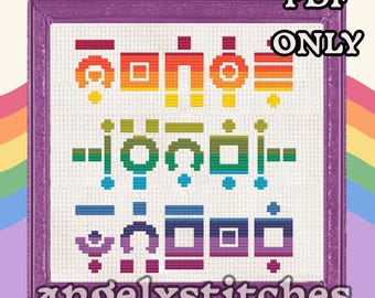 Mutie and Proud [Krakoan] - X Men Inspired Pride Cross Stitch Pattern - PDF ONLY