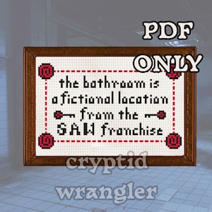The Bathroom - Saw Inspired Cross Stitch Pattern - PDF ONLY