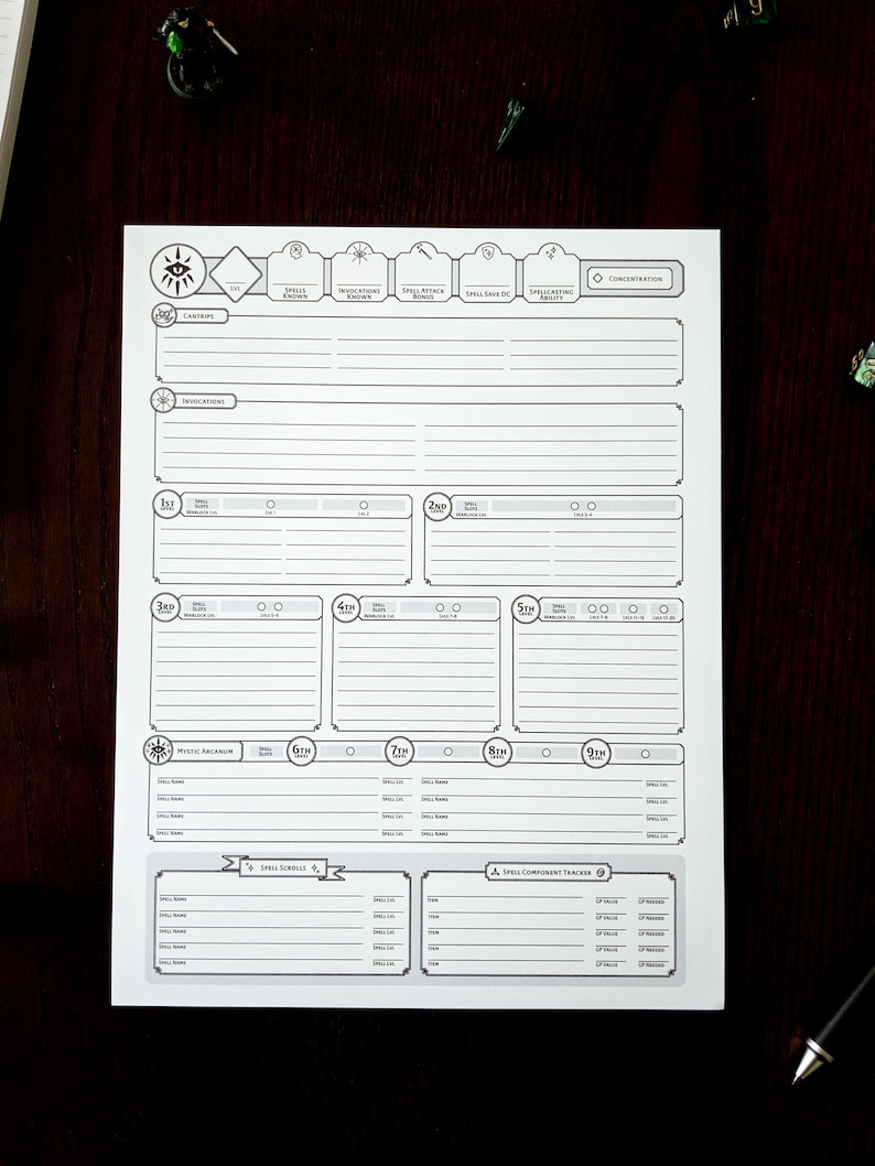 Dnd Warlock Spell 5e Sheet dnd-warlock-spell-5e-sheet