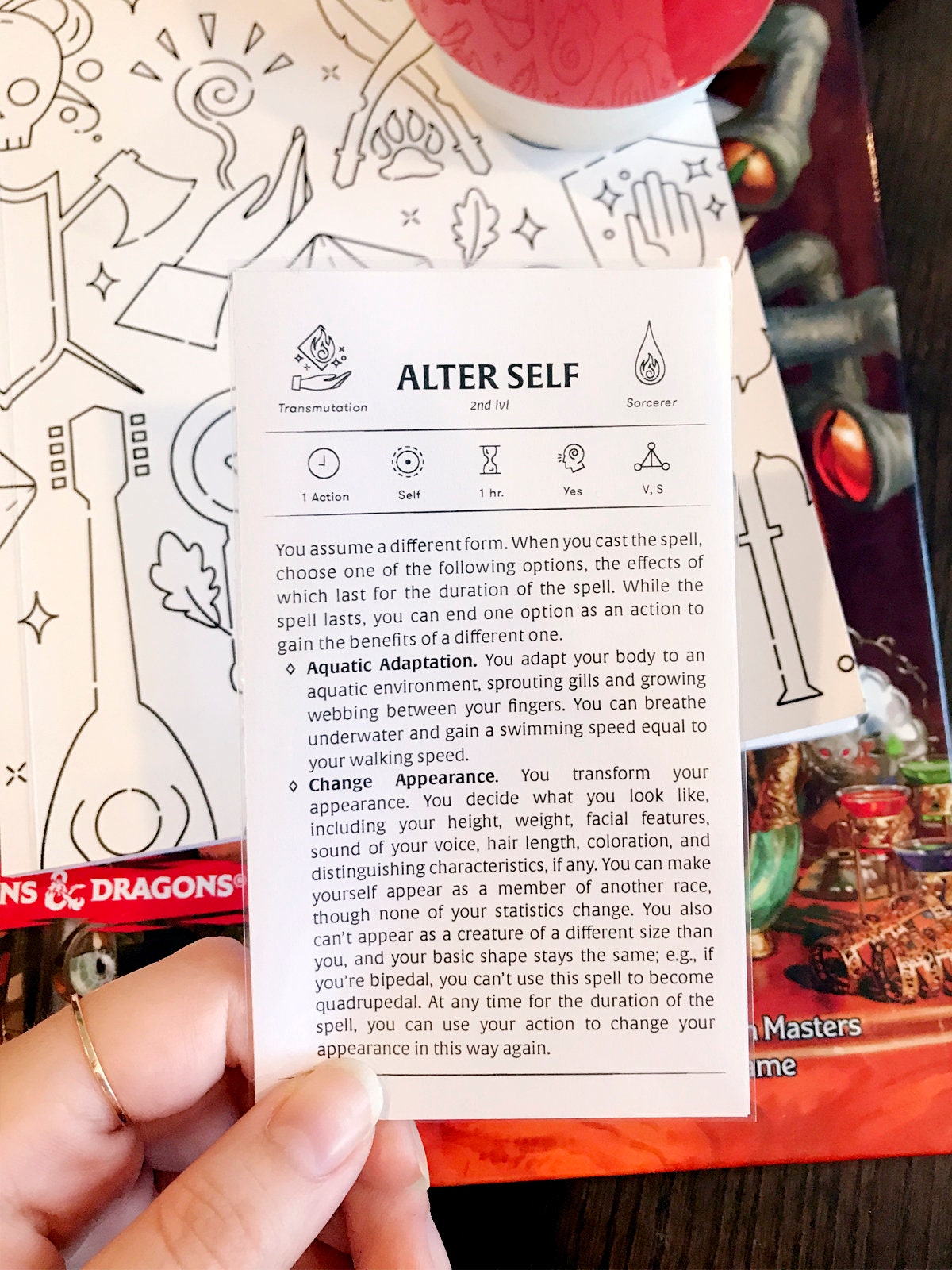 Custom Sorcerer Spell Cards Dungeons and Dragons DnD 5e | Etsy