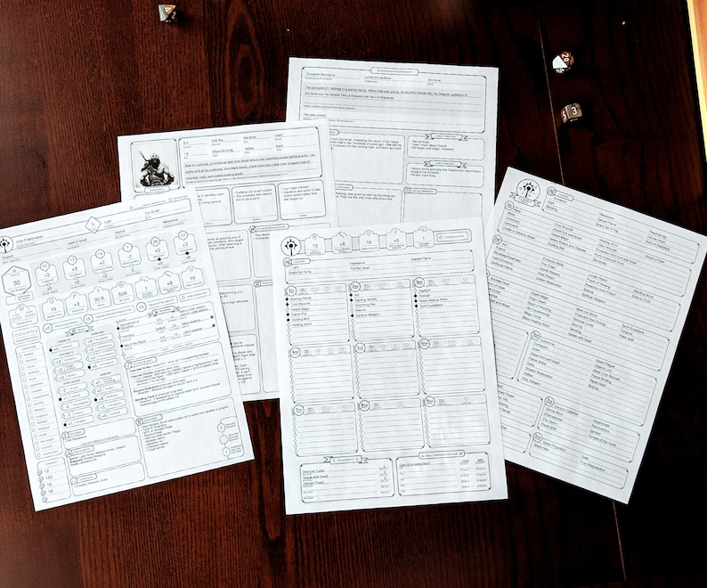 Cleric Custom Character Sheet Printable and Form-Fillable image 7