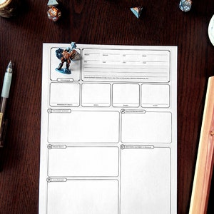 Cleric Custom Character Sheet Printable and Form-Fillable image 2