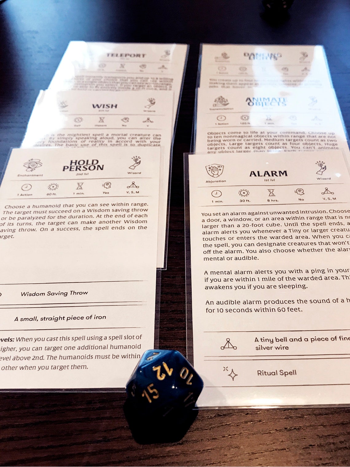 Custom Wizard Spell Cards Dungeons and Dragons DnD 5e Etsy Custom Wizard Spell Cards Dungeons and Dragons DnD 5e Etsy