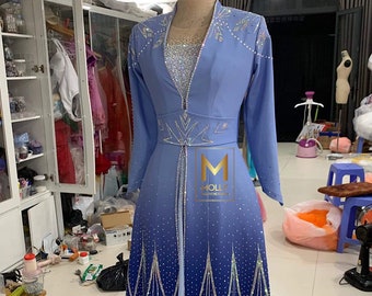 Elsa Frozen 2 Blue Costume, Elsa Blue Cosplay, Frozen 2 Costume Adult, Frozen 2 Cosplay Costume, Disney Inspired,