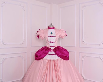 The Princess Peach Version Lighter Color- Princess Costume - Mario Game Available for shipping