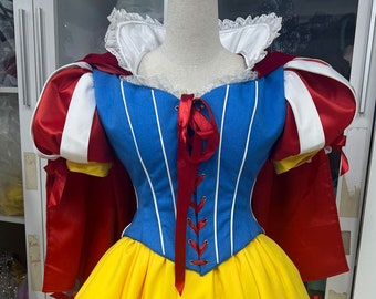 Snow White Royal Inspired short version, Disney Princess, Disney Ballgown, Adult Snow White Costume, Disney Inspired Dress Ballgown