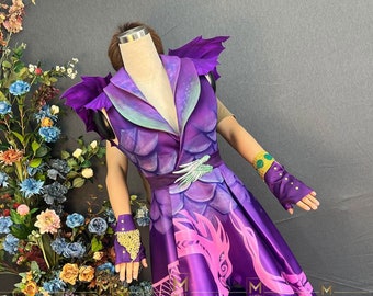 The Mal Dragon Dress hand-painting high-quality - Costume cosplay